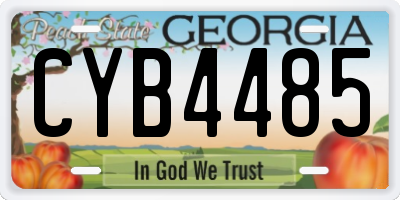 GA license plate CYB4485