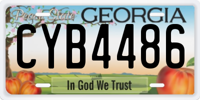 GA license plate CYB4486