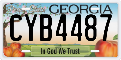 GA license plate CYB4487