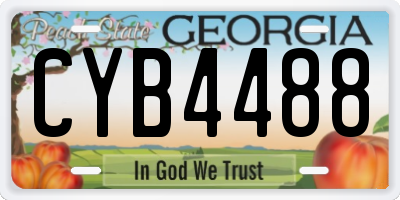 GA license plate CYB4488