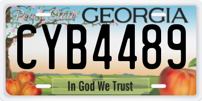 GA license plate CYB4489