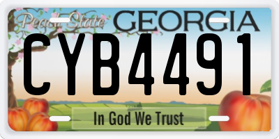 GA license plate CYB4491