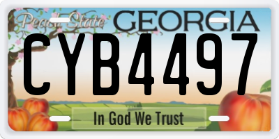 GA license plate CYB4497