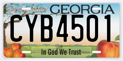 GA license plate CYB4501