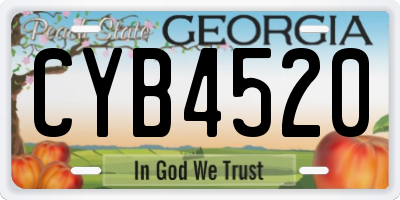 GA license plate CYB4520