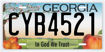 GA license plate CYB4521