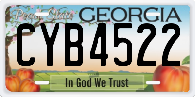 GA license plate CYB4522