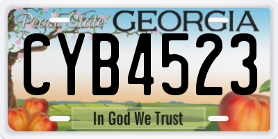 GA license plate CYB4523