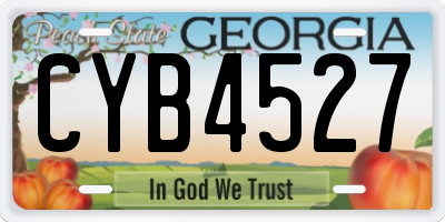 GA license plate CYB4527