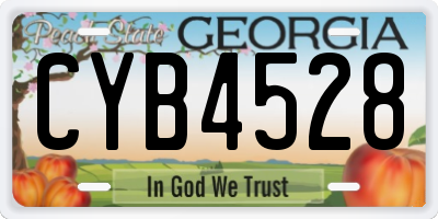 GA license plate CYB4528