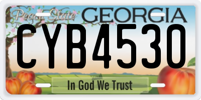 GA license plate CYB4530