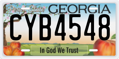 GA license plate CYB4548
