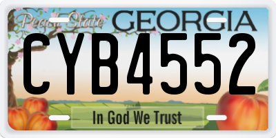 GA license plate CYB4552