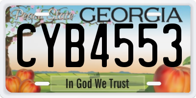 GA license plate CYB4553