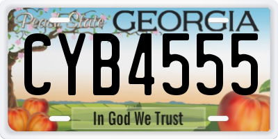 GA license plate CYB4555