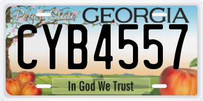 GA license plate CYB4557