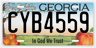 GA license plate CYB4559