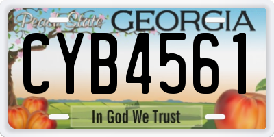 GA license plate CYB4561