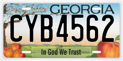 GA license plate CYB4562
