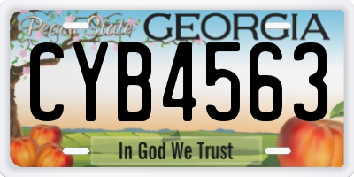 GA license plate CYB4563