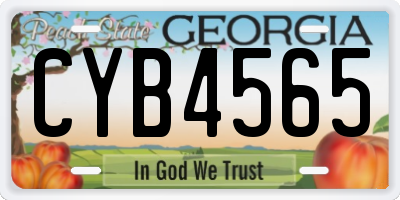 GA license plate CYB4565