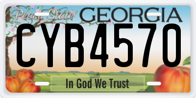 GA license plate CYB4570