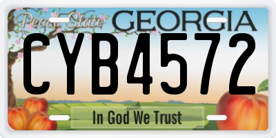 GA license plate CYB4572