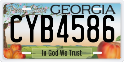 GA license plate CYB4586