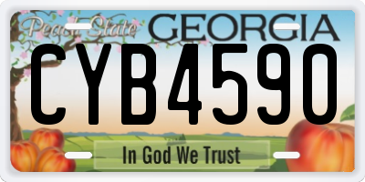 GA license plate CYB4590