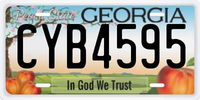 GA license plate CYB4595