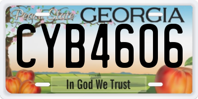GA license plate CYB4606