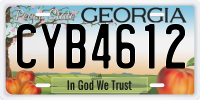 GA license plate CYB4612