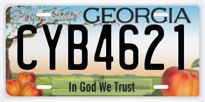 GA license plate CYB4621
