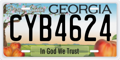 GA license plate CYB4624