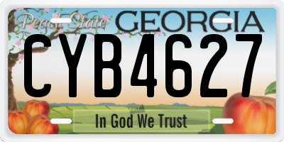 GA license plate CYB4627