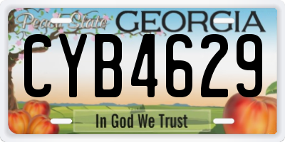 GA license plate CYB4629