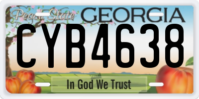 GA license plate CYB4638