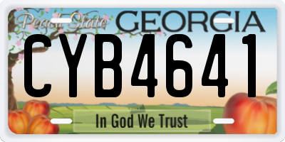 GA license plate CYB4641