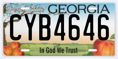 GA license plate CYB4646