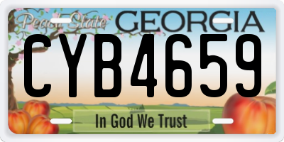 GA license plate CYB4659