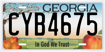 GA license plate CYB4675