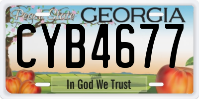 GA license plate CYB4677