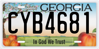 GA license plate CYB4681