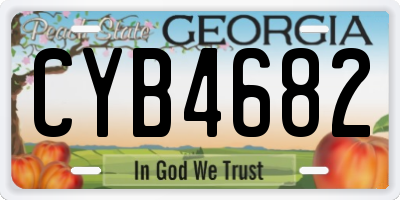 GA license plate CYB4682