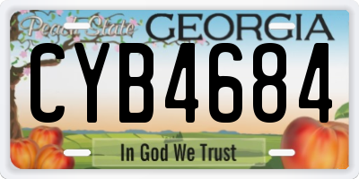 GA license plate CYB4684