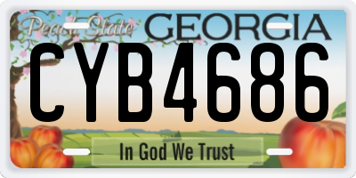 GA license plate CYB4686