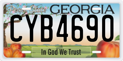 GA license plate CYB4690