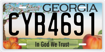GA license plate CYB4691
