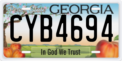 GA license plate CYB4694