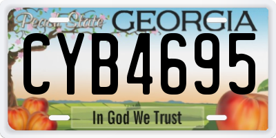 GA license plate CYB4695